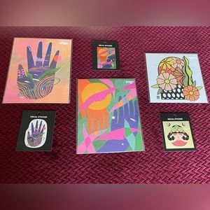 ✋🏼 * NWT* Art Print & Sticker Bundle